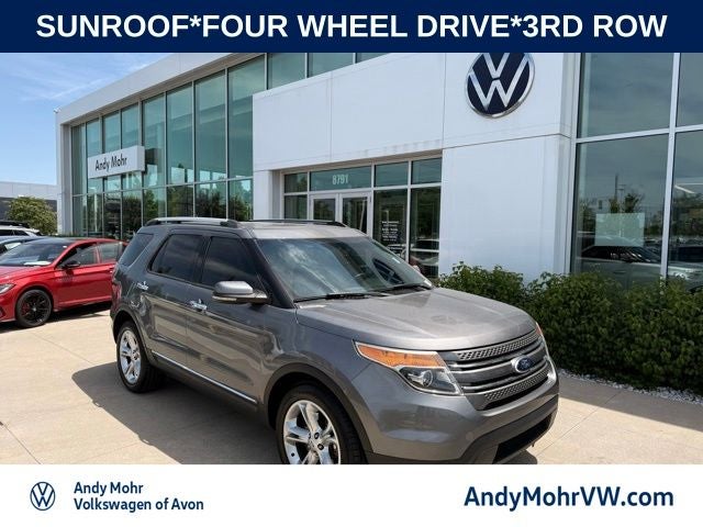 2014 Ford Explorer Limited in Sterling Gray Metallic — front three-quarter view