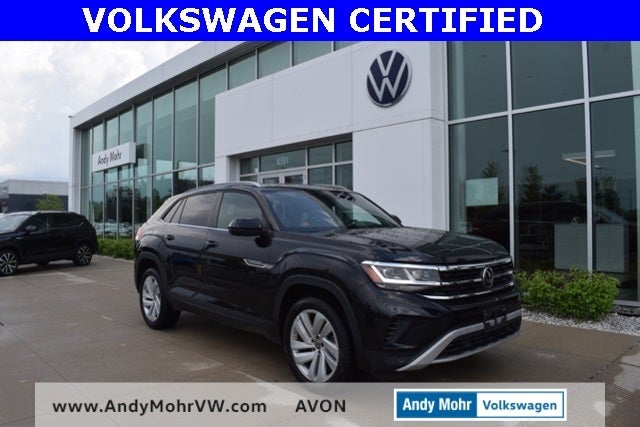 Certified 2021 Volkswagen Atlas Cross Sport SE w/Tech with VIN 1V2KE2CA9MC216619 for sale in Avon, IN