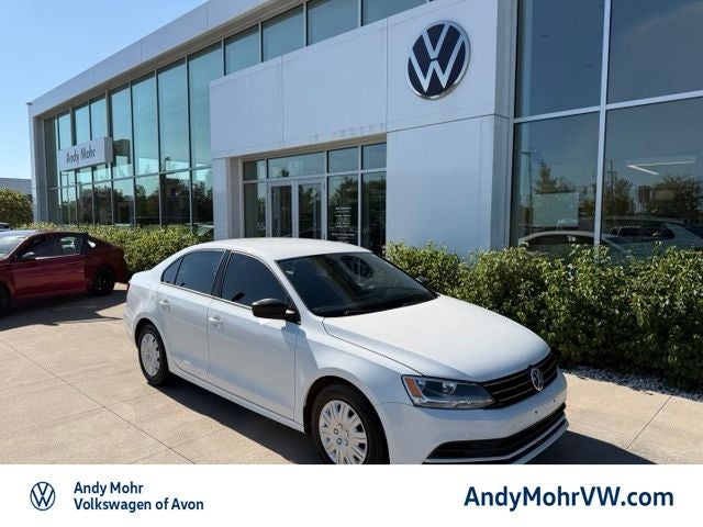 2015 Volkswagen Jetta 2.0L S in Pure White — front three-quarter view